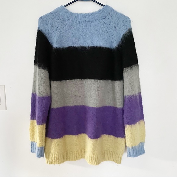 NWOT MOUSSY Alpaca  blend striped knit sweater size fits all - Picture 5 of 9